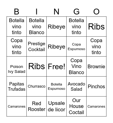 Our House Bingo Card