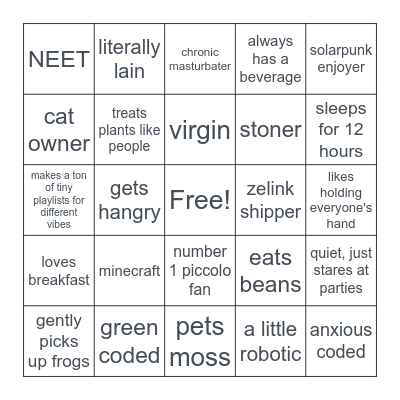 kaelcore bingo Card
