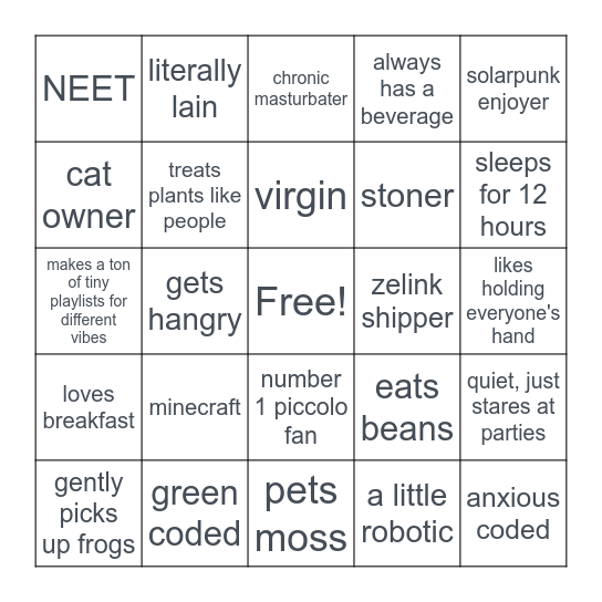 kaelcore bingo Card
