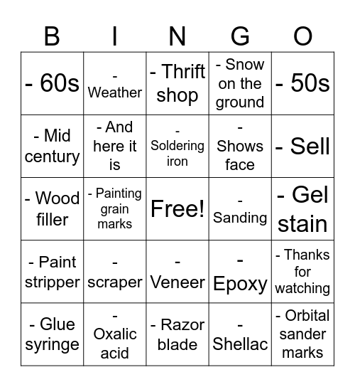 Dashner Bingo Card