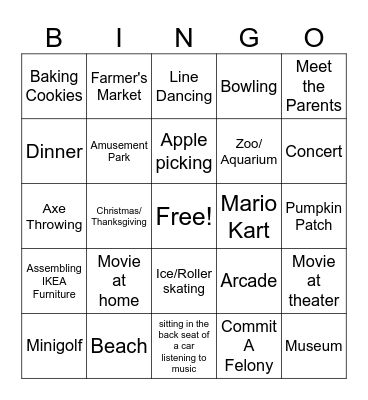 Proposal Requirement Dates (BLACKOUT) Bingo Card