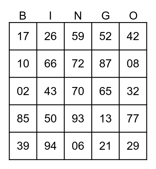 Canberra Skylife Breakfast with Love Bingo Card