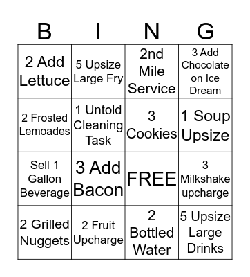 CFA BINGO Card