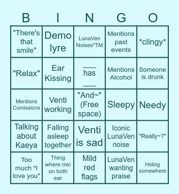 LunASMR Venti V4 Bingo Card