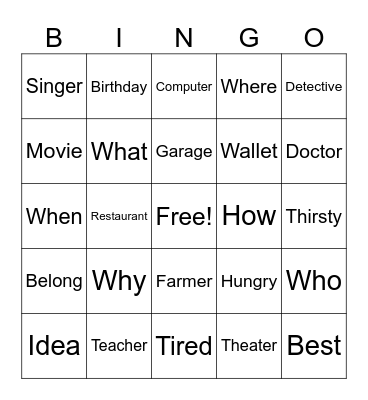 Bingo 2.0 Bingo Card