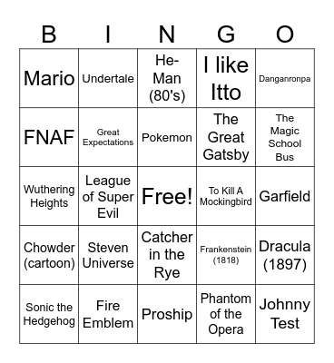 Irredeemable Media Bingo Card