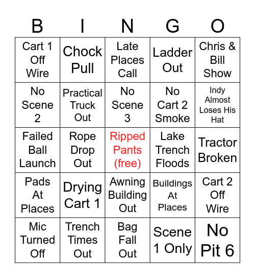 Epic Bingo! Bingo Card