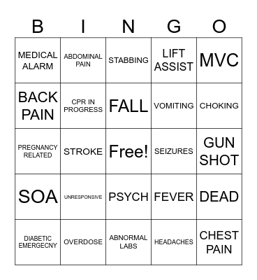 DISPATCH BINGO Card
