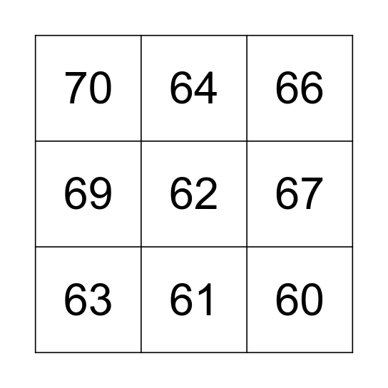 Princípio  Bingo Card