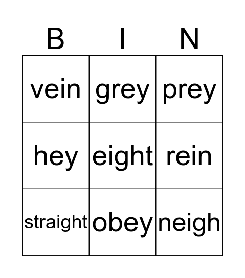 BINGO Card