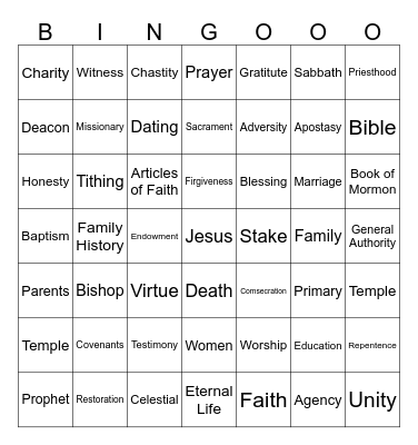 Conference Bingo Card