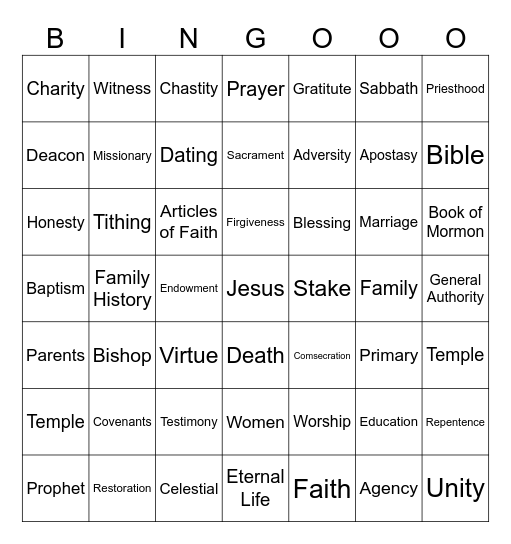 Conference Bingo Card