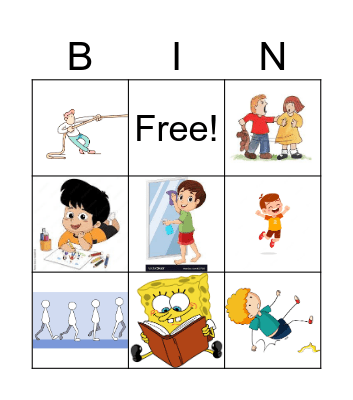 Common Verbs Bingo Card