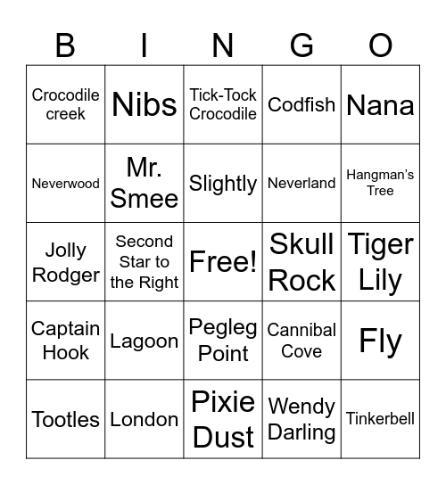 jen's bingo Card