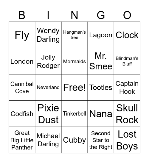 jen's bingo Card