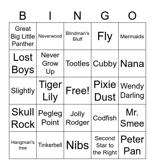 jen's bingo Card