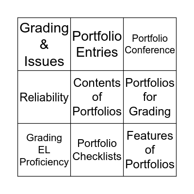 Grading Systems Bingo Card