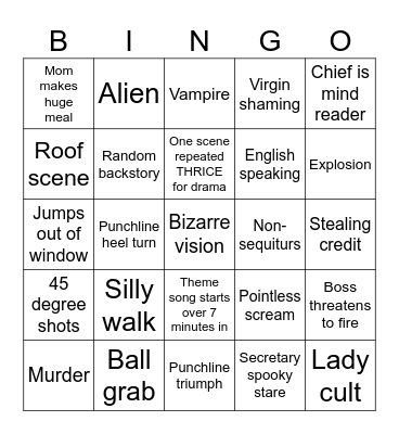 Love Complex Bingo Card