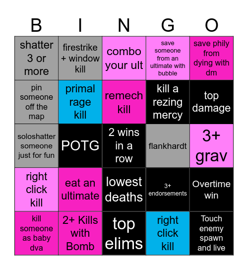 Tango Bingo Card