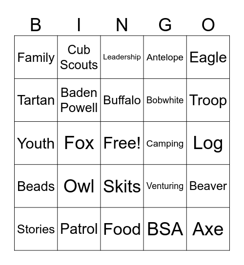 wb Bingo Card