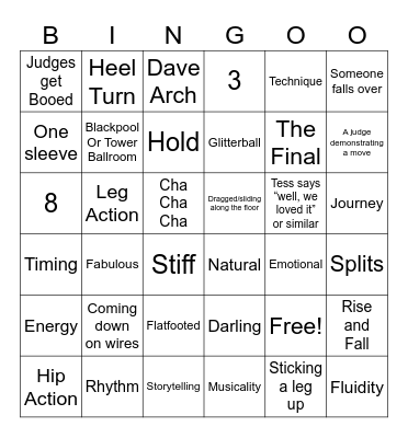 Strictly Bingo Card