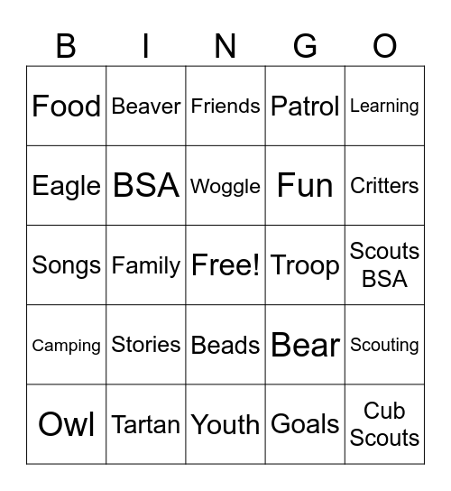 wb Bingo Card