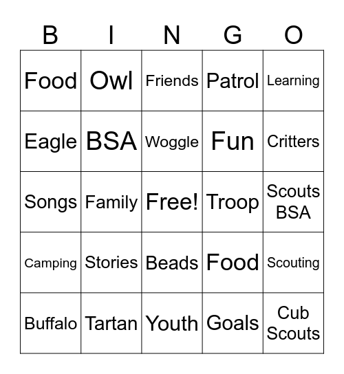 wb Bingo Card