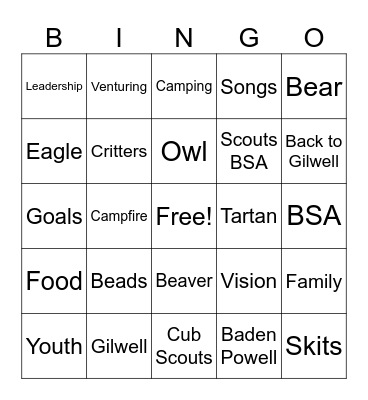 wb Bingo Card