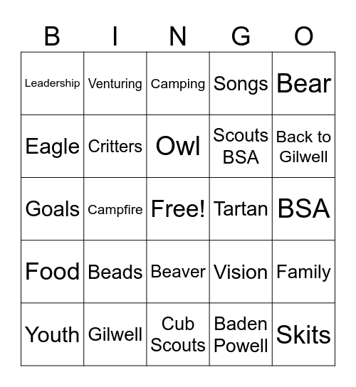 wb Bingo Card