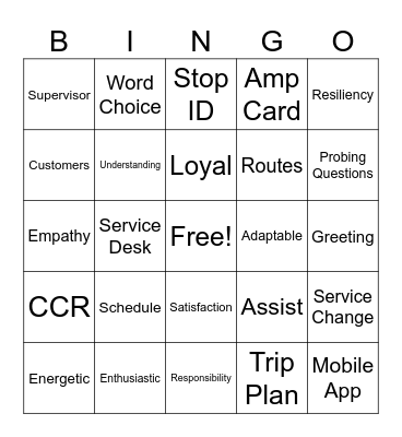 Celebrating Customer Care Bingo Card