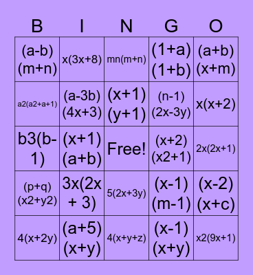 MateGO! Bingo Card