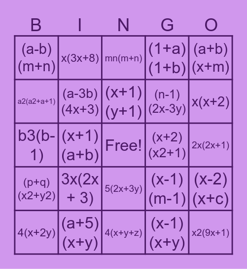 MateGO! Bingo Card