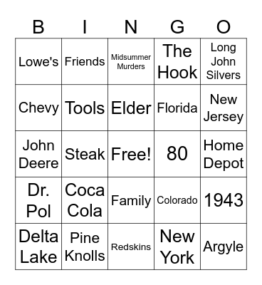 HAPPY BIRTHDAY JOHN Bingo Card