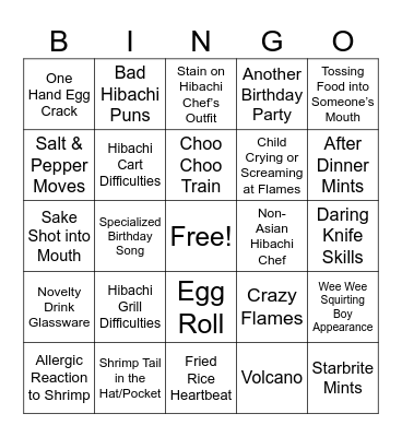 HIBRUNCHI BRINGO Bingo Card
