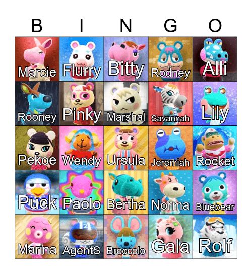 Trans Pride ACNH Bingo! Bingo Card