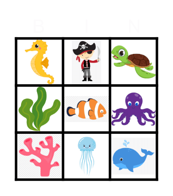 Ocean Bingo - Summer Reading Bingo Card