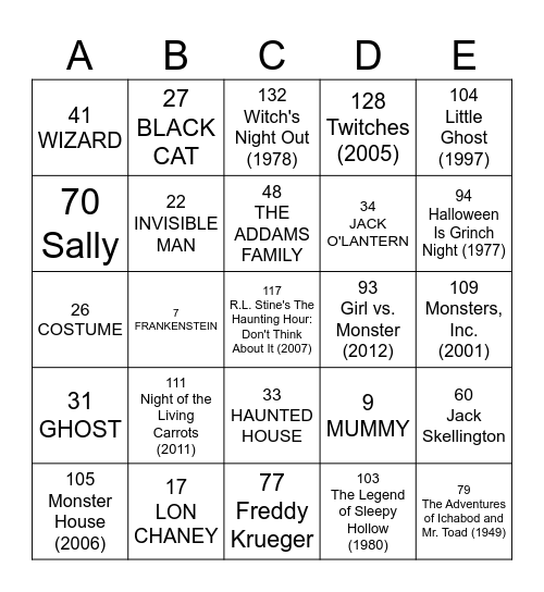 HALLOWEEN 2023 Bingo Card