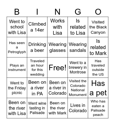 Find Someone Who... Bingo Card