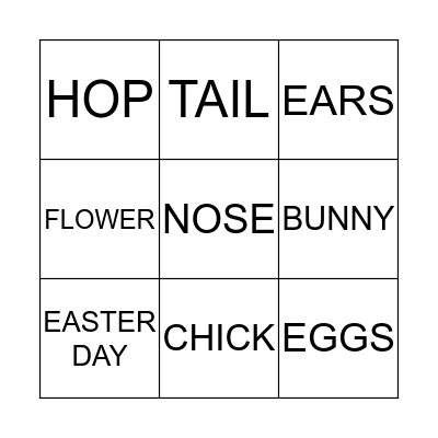 Easter bingo Card