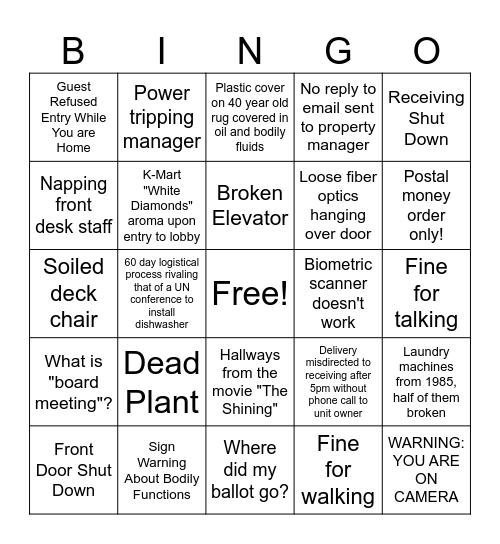 Decoplage Bingo Card