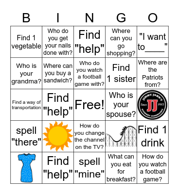 SLP Bingo Card