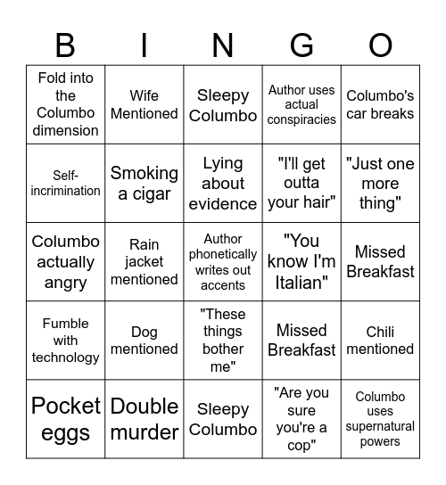 COLUM-BINGO Card