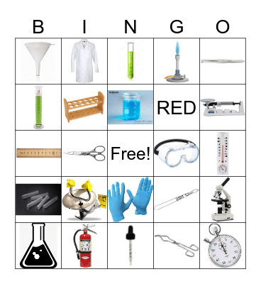 Lab Apparatus Bingo Card
