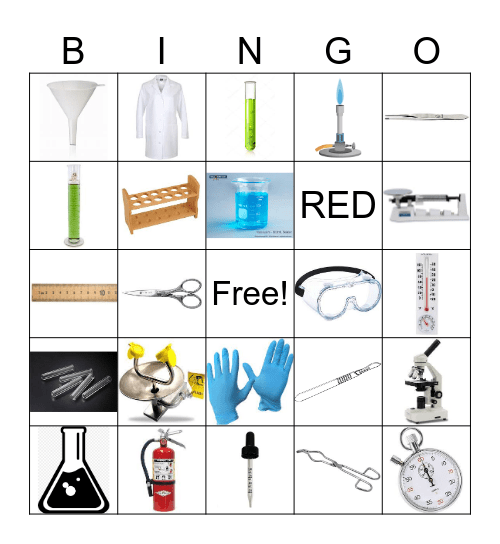 Lab Apparatus Bingo Card