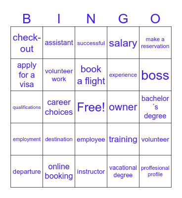 VOCABULARY SECOND TERM Bingo Card