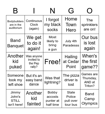 SMB Bingo Card