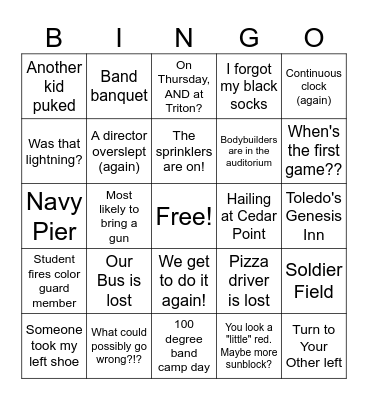SMB Bingo Card
