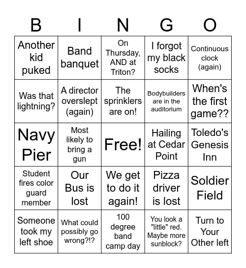 SMB Bingo Card