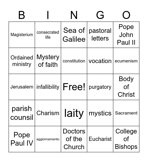 Chapter 1-4 Vocab Words Bingo Card