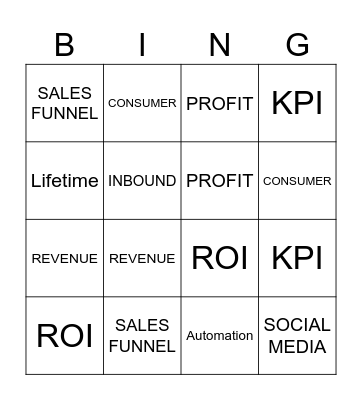 Marketing Buzzword Bingo Card